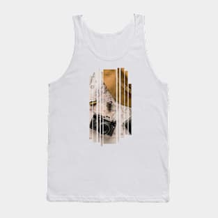 Travel gear -  Camera, hat, and Globe T-shirt print | Travel and Adventures Tank Top